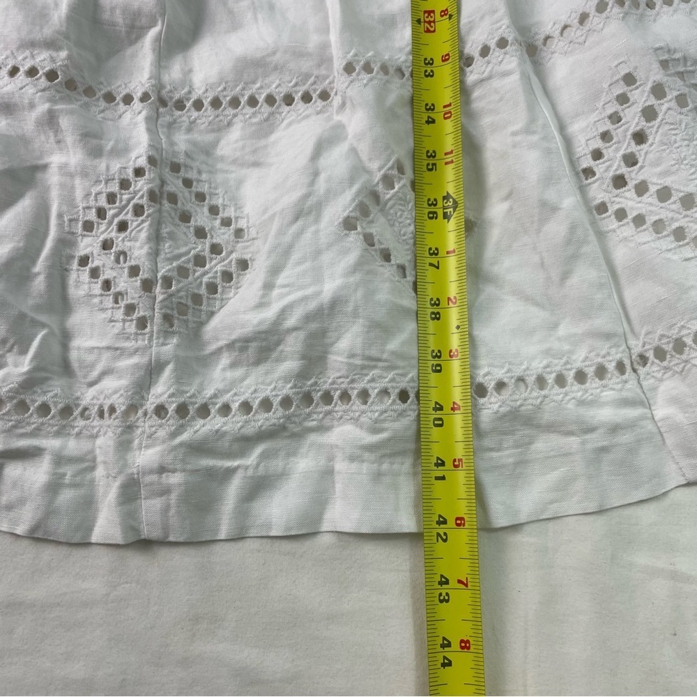 Madewell Women's White Embroidered Eyelet Tie Back Cami Midi Dress Size 0 NWT - Picture 6 of 8